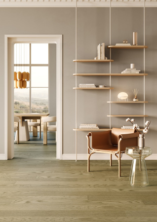 Кварцевый паркет Quartz Parquet Классик Дуб Флэт Уайт 1258-55 7/1,2 мм